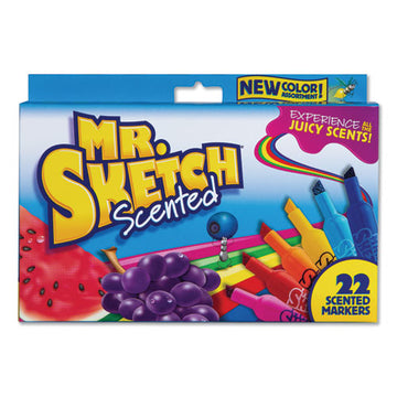Mr. Sketch® Scented Watercolor Marker, Broad Chisel Tip, Assorted Colors, 22-pack freeshipping - TVN Wholesale